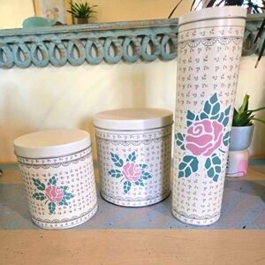 Set of 3 New Tin Chic Pastel Canisters!🤍